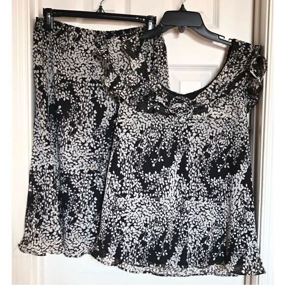 R&K ORIGINALS - 🎉HP🎉 EUC - L Sz 12 2-Piece Dress/Flutter-Sleeves & Boat-Neck - Picture 2 of 16